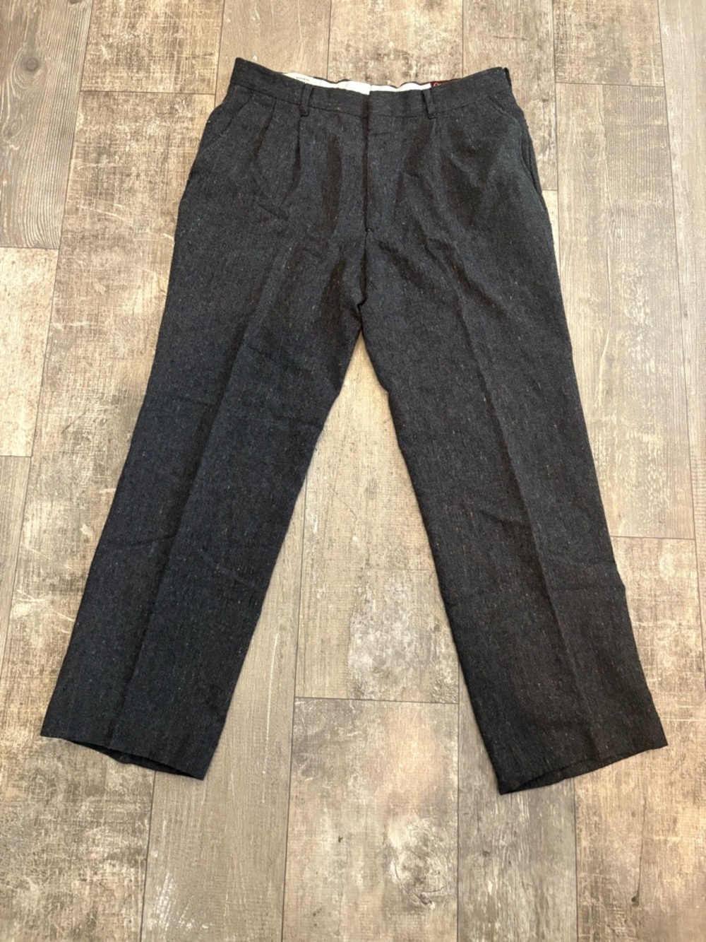 Men's Dark‎ Charcoal Pleated Dress Pants
